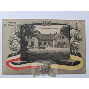Chałupki near Racibórz, an inn, an iron cross, 1917