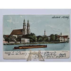 Opole, Oppeln, Odra, barge, 1904
