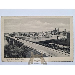 Opole, Oppeln, bridge, panorama, 1939