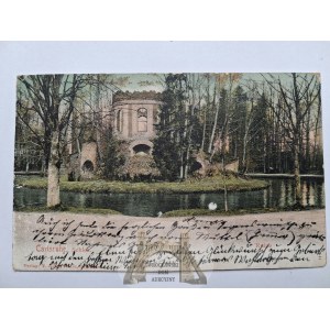 Pokój, Carlsruhe near Namysłów, ruins in the park, 1906