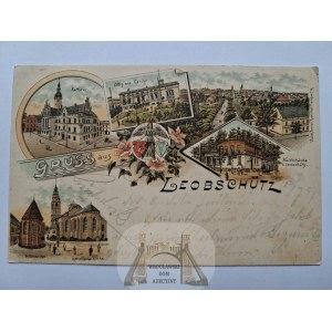 Głubczyce, Leobschutz, lithograph, ca. 1900