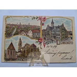 Głubczyce, Leobschutz, lithograph, 1899