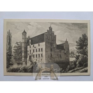 Wojnowice near Środa Śląska, Miękinia, palace, illustration by Blatterbauer, ca. 1914
