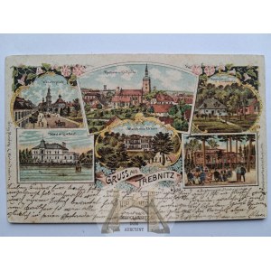 Trzebnica, Trebnitz, lithograph, 1899