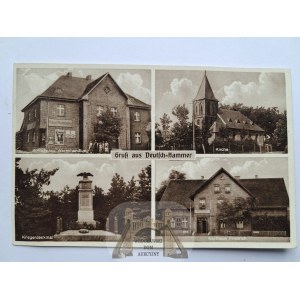 Czeszów bei Trzebnica, Laden, Gasthaus, Denkmal, Kirche, um 1935