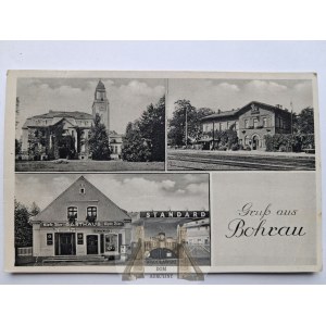 Borowa near Oleśnica, train station, inn, ca. 1940