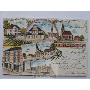 Twardogóra, Festenberg, litografia, 1900