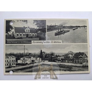 Małowice, près de Wołów, panorama, l'Oder, auberge, 1943