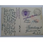 Piskorzyna near Wołów, church, interesting postmark, 1942