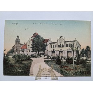 Strzegom, Striegau, fire station, public bathhouse, 1909