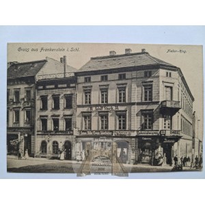 Ząbkowice Śląskie, Frankenstein, Market Square, signs, 1906