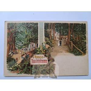 Jakuszowa near Jawor, restaurant lithograph, ca. 1900