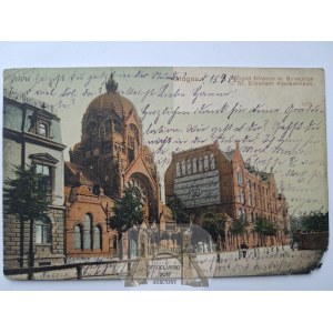 Głogów, Glogau, synagoga, 1905
