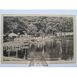 Lądek Zdrój, Bad Landeck, pond with gondolas, 1918