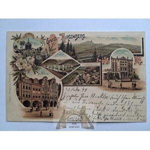 Jelenia Góra, Hirschberg, lithograph, 1898