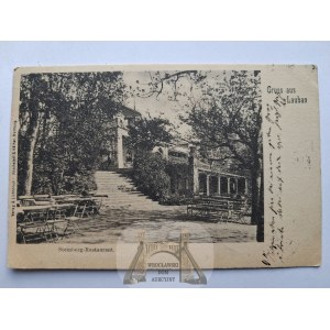Lubań, Lauban, Steinberg, restaurace, 1900