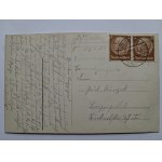 Bogatynia, Reichenau, parade, private postcard, 1933