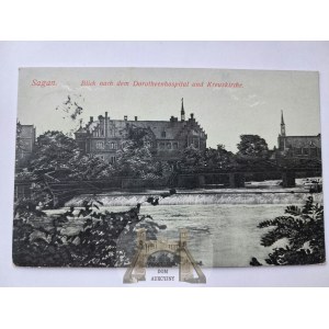Żagań, Sagan, panorama, 1916