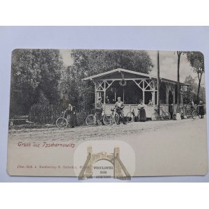 Czarnowice near Gubin, cycling club, bicycle, ca. 1900