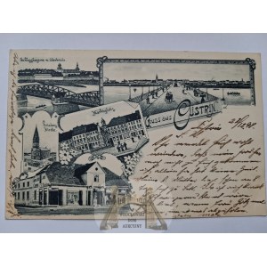 Kostrzyn, Custrin, lithograph, 1898