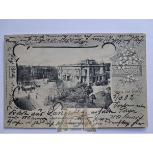 Poznań, Generalkomando, secesyjna winieta ok. 1900