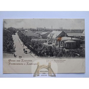 Kostrzyn k. Poznań, poczta i ulica Kolejowa ok. 1900
