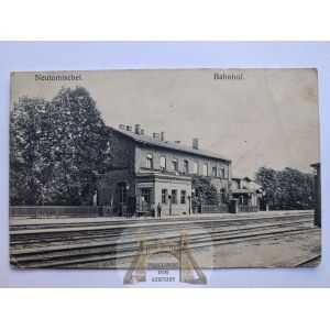 Nowy Tomyśl, Neutomischel, dworzec kolejowy ok. 1910