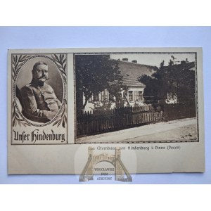Pniewy, Pinne, rodný dom Hindenburga, okolo roku 1915