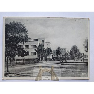 Konin, street, modernist buildings, 1941