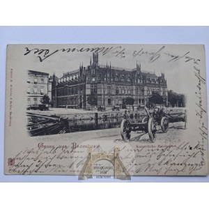 Bydgoszcz, Bromberg, bureau de poste, vers 1900