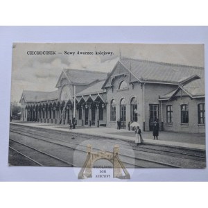 Ciechocinek, train station, ca. 1910