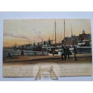 Szczecin, Stettino, porto franco, 1903