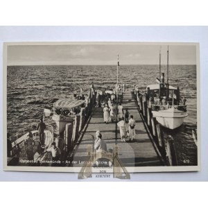 Świnoujście, Swinemünde, the pier at the harbor, 1933