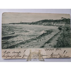 Kołobrzeg, Kolberg, pláž, 1903