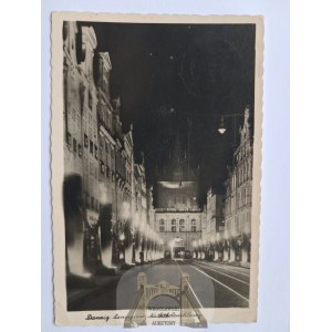 Gdańsk, Danzig, Długa Street, Nazi lighting, 1943