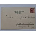 Danzica, Danzig, litografia, 4 vedute, 1900 circa