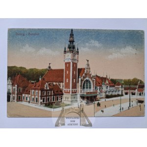 Gdańsk, Danzig, train station, ca. 1915