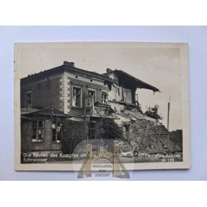 Gdańsk, Danzig, Westerplatte, a destroyed building, 1939