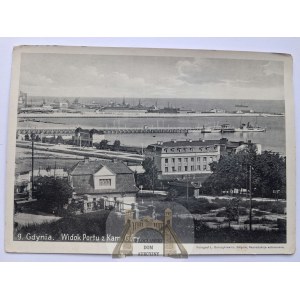 Gdynia, pohľad na prístav z Kamiennej Góry, okolo roku 1935