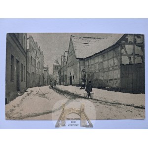 Puck, ulica Gdańska zimą 1923