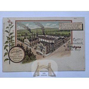 Wejherowo, Neustadt, the Pokora Cigar Factory, lithograph, ca. 1900