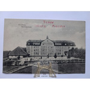Tczew, Dirschau, Maritime School, reprint ca. 1920