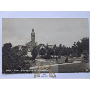 Słupsk, Stolp, kostel, Rosengarten 1929