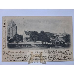 Słupsk, Stolp, panorama z roku 1899