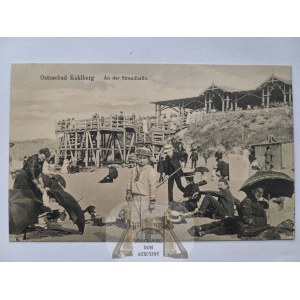 Krynica, Kahlberg, Strandhalle, turisti okolo roku 1910