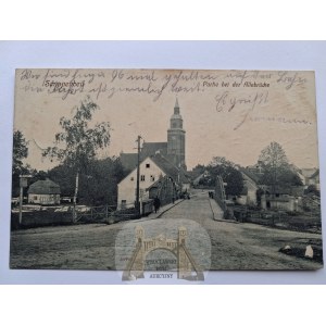 Sępopol near Bartoszyce, bridge, church, 1912