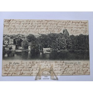 Iława, nemecky Eylau, panoráma, jazero, 1905