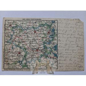 Kętrzyn, Rastenburg, map of the county, ca. 1900