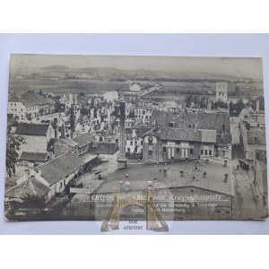 Nidzica, Neidenburg, pohled na vypálené město, kolem roku 1915