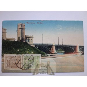 Warsaw, Third Bridge, published by J.G., ca. 1915
